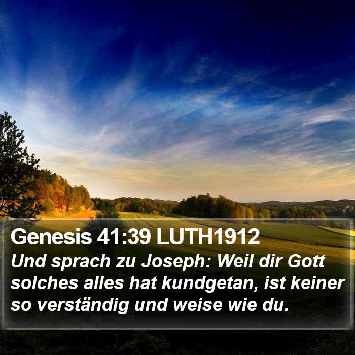 Genesis 41:39 LUTH1912 Bible Study