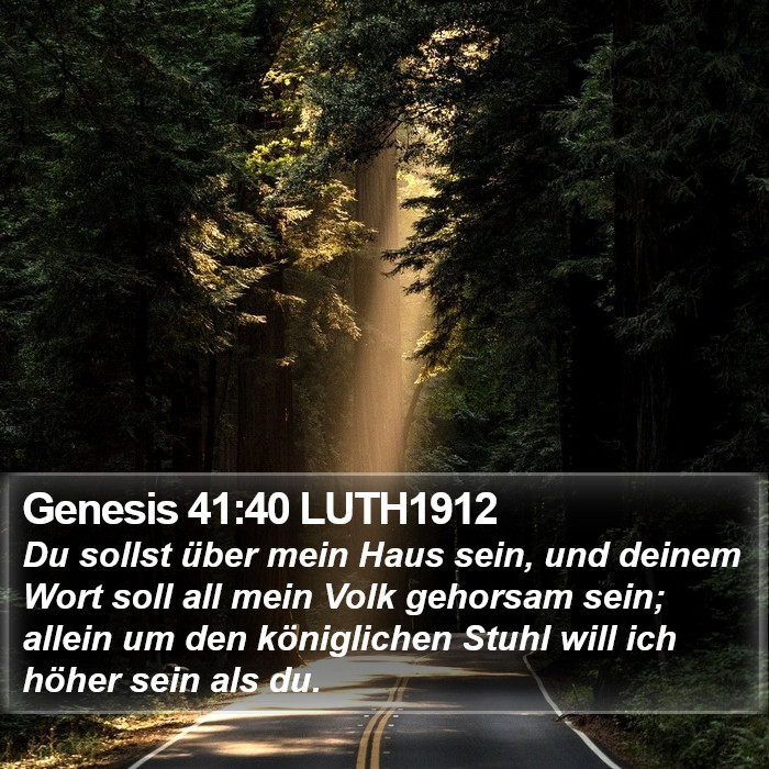 Genesis 41:40 LUTH1912 Bible Study