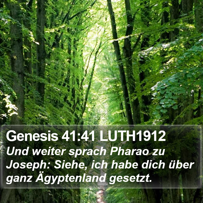 Genesis 41:41 LUTH1912 Bible Study