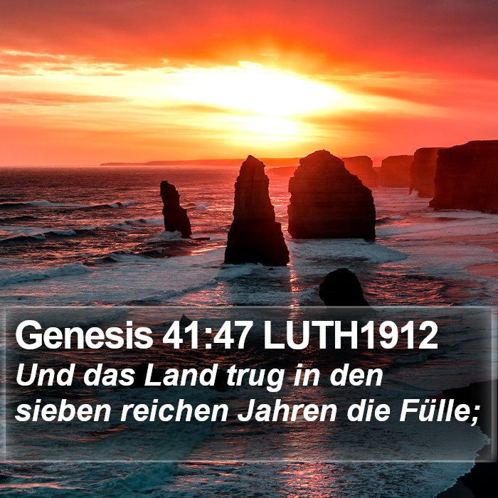 Genesis 41:47 LUTH1912 Bible Study