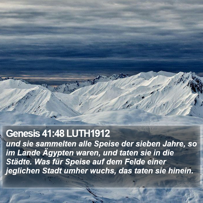 Genesis 41:48 LUTH1912 Bible Study