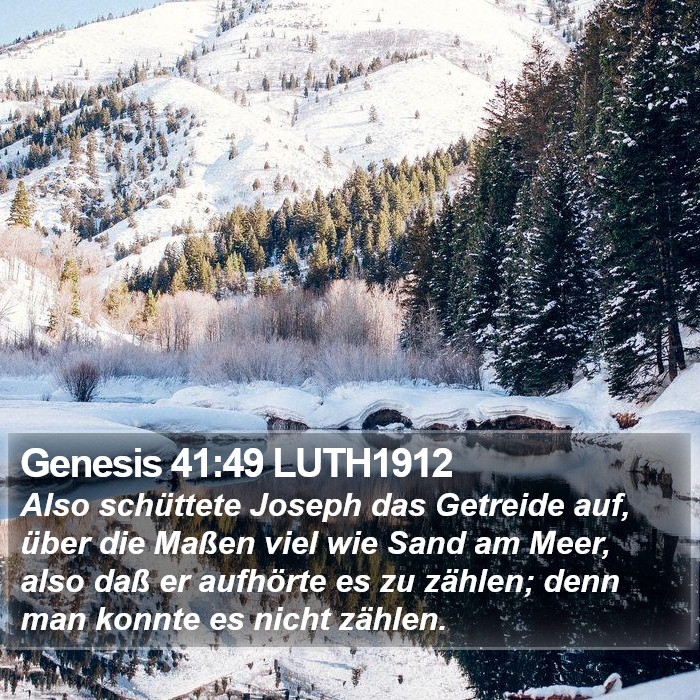 Genesis 41:49 LUTH1912 Bible Study