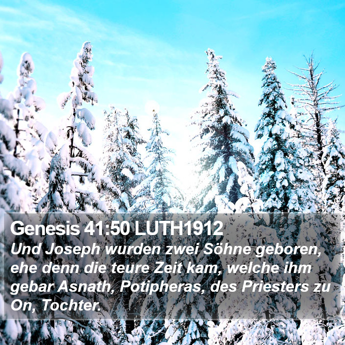 Genesis 41:50 LUTH1912 Bible Study