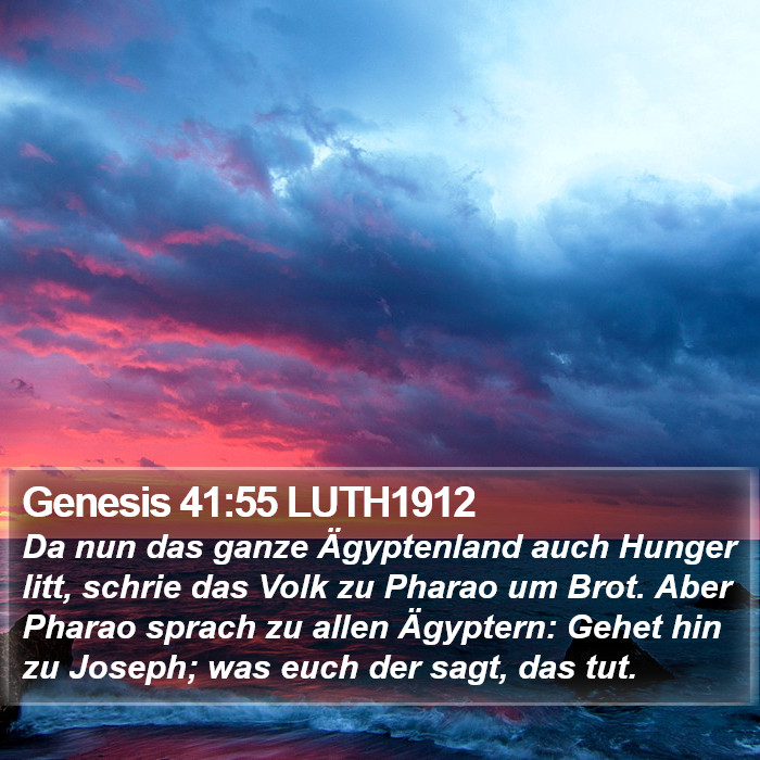 Genesis 41:55 LUTH1912 Bible Study
