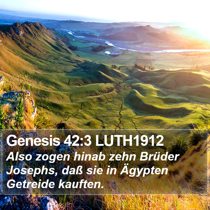 Genesis 42:3 LUTH1912 Bible Study