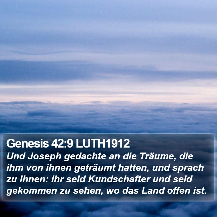 Genesis 42:9 LUTH1912 Bible Study