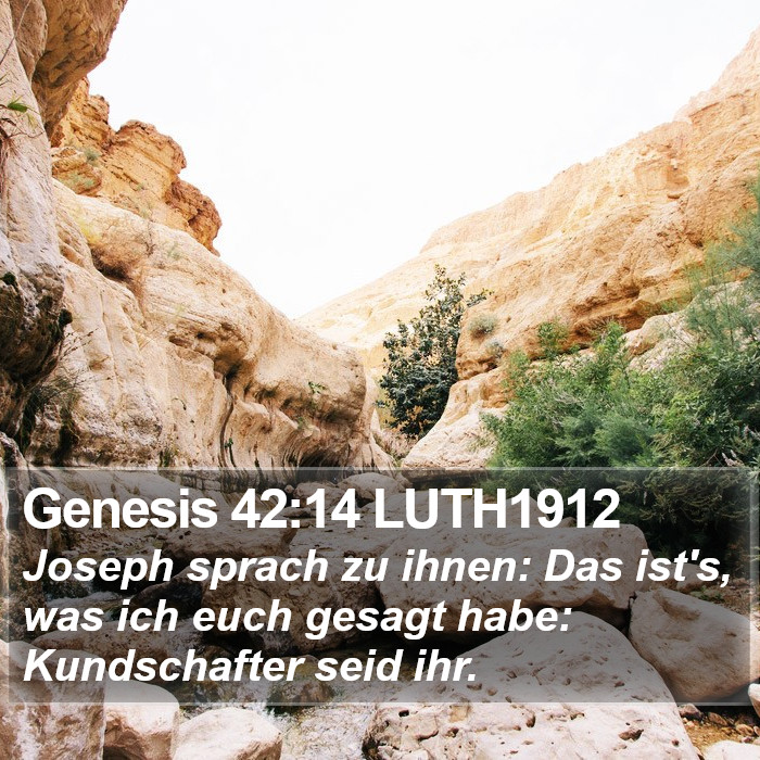 Genesis 42:14 LUTH1912 Bible Study