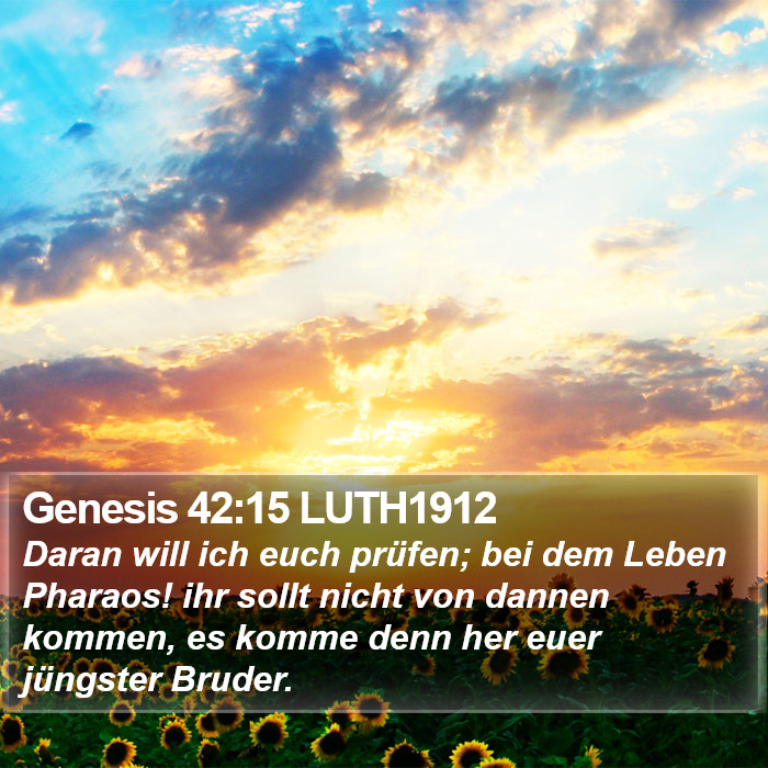 Genesis 42:15 LUTH1912 Bible Study