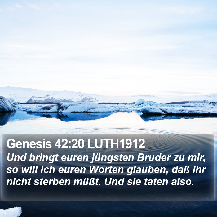 Genesis 42:20 LUTH1912 Bible Study