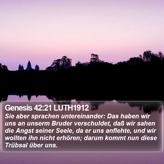 Genesis 42:21 LUTH1912 Bible Study