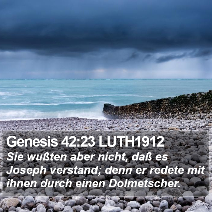 Genesis 42:23 LUTH1912 Bible Study