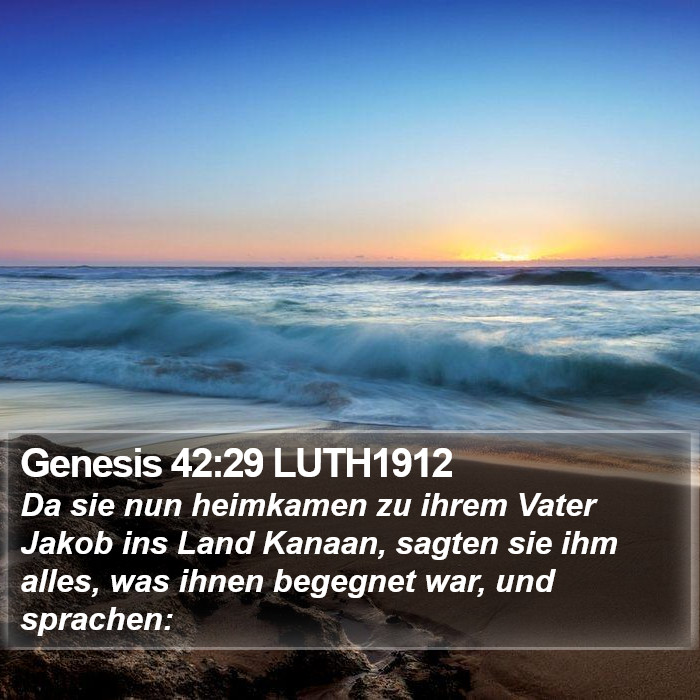 Genesis 42:29 LUTH1912 Bible Study