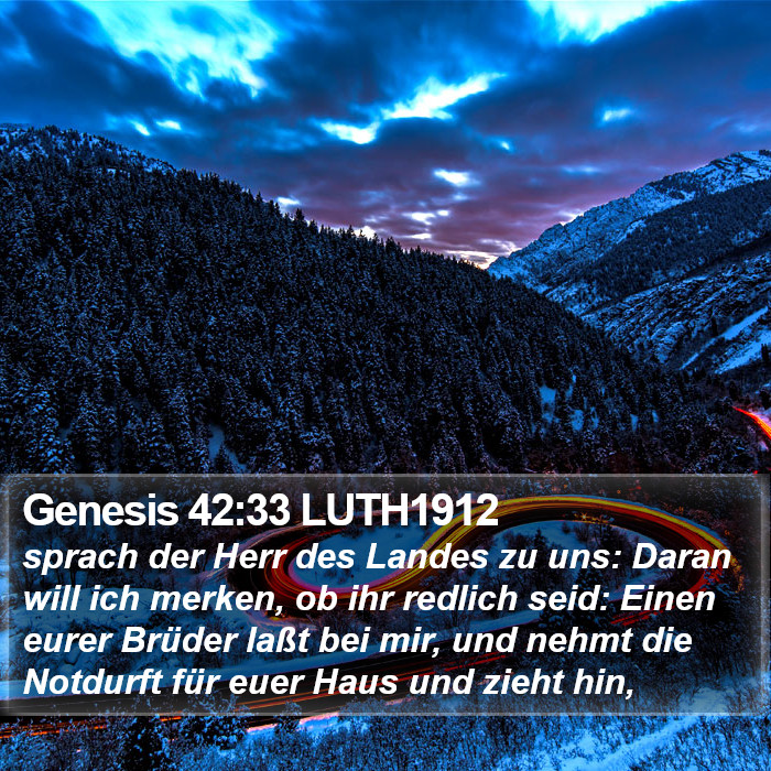 Genesis 42:33 LUTH1912 Bible Study