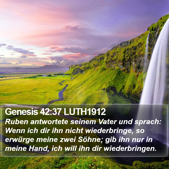 Genesis 42:37 LUTH1912 Bible Study