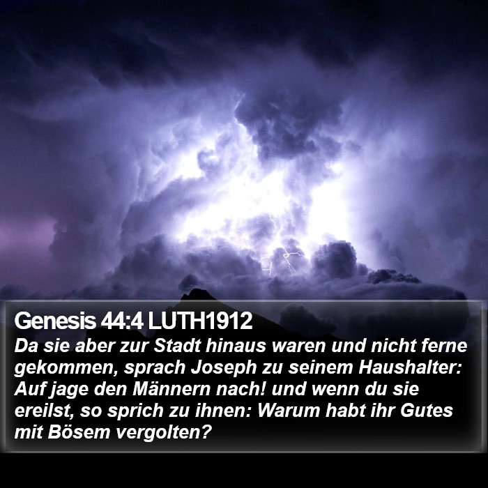 Genesis 44:4 LUTH1912 Bible Study