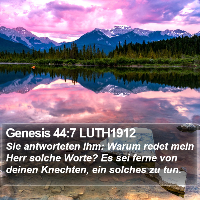 Genesis 44:7 LUTH1912 Bible Study