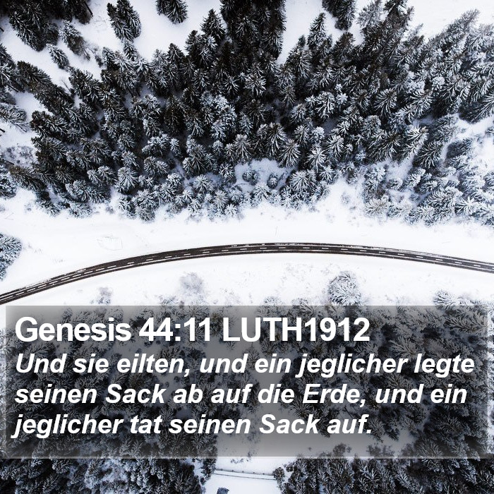 Genesis 44:11 LUTH1912 Bible Study