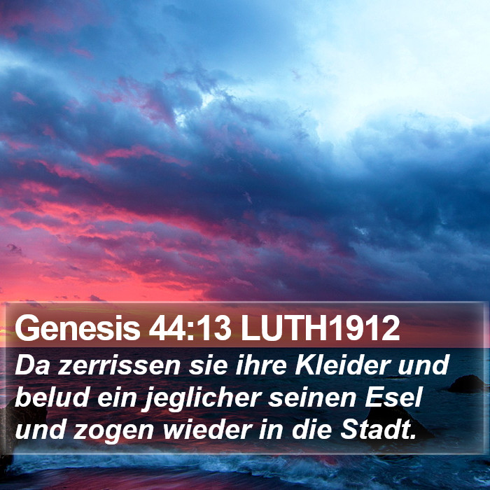 Genesis 44:13 LUTH1912 Bible Study