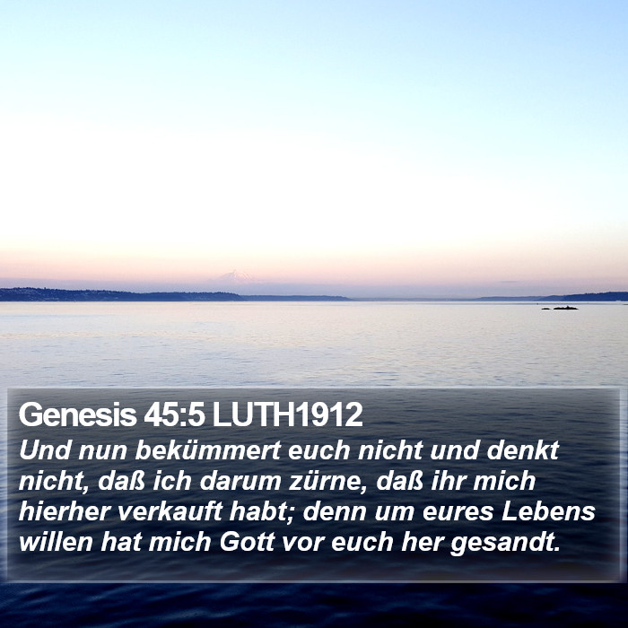 Genesis 45:5 LUTH1912 Bible Study