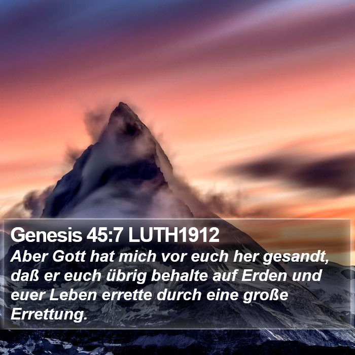 Genesis 45:7 LUTH1912 Bible Study