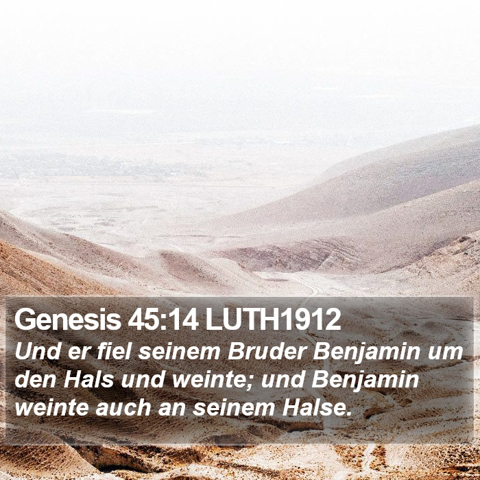 Genesis 45:14 LUTH1912 Bible Study