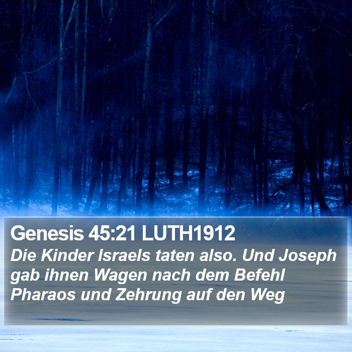 Genesis 45:21 LUTH1912 Bible Study