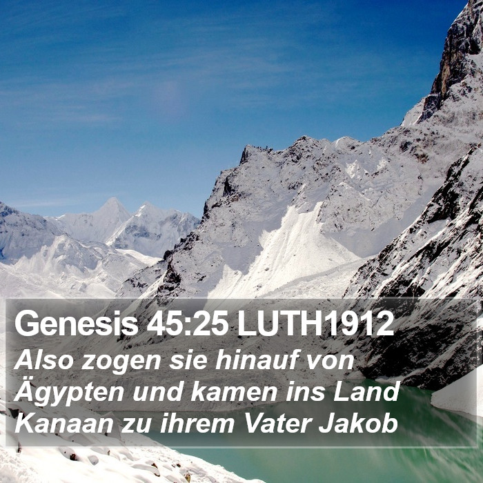 Genesis 45:25 LUTH1912 Bible Study