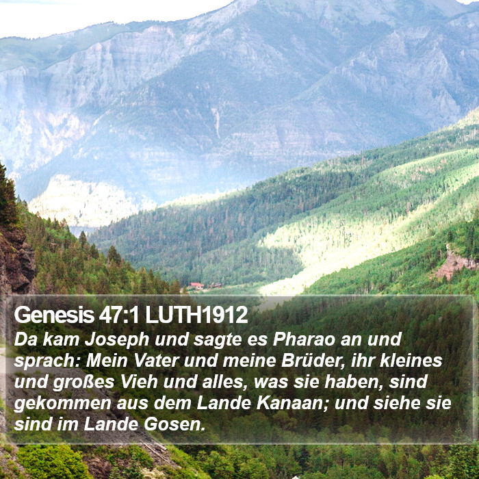 Genesis 47:1 LUTH1912 Bible Study