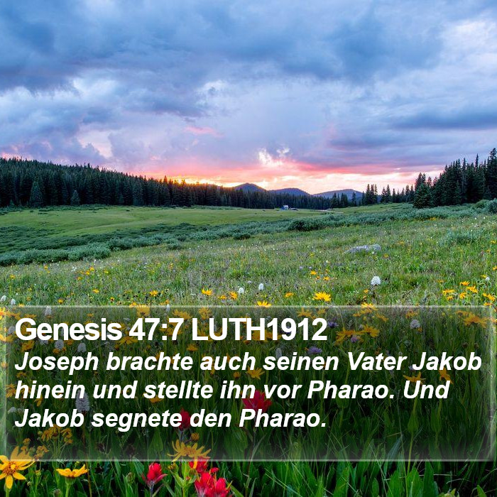 Genesis 47:7 LUTH1912 Bible Study