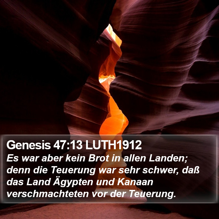 Genesis 47:13 LUTH1912 Bible Study