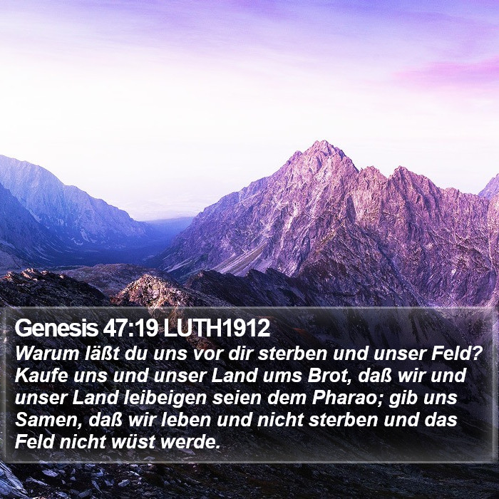 Genesis 47:19 LUTH1912 Bible Study