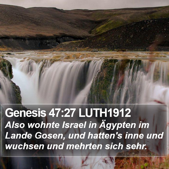 Genesis 47:27 LUTH1912 Bible Study