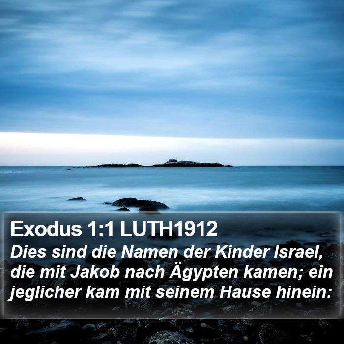 Exodus 1:1 LUTH1912 Bible Study