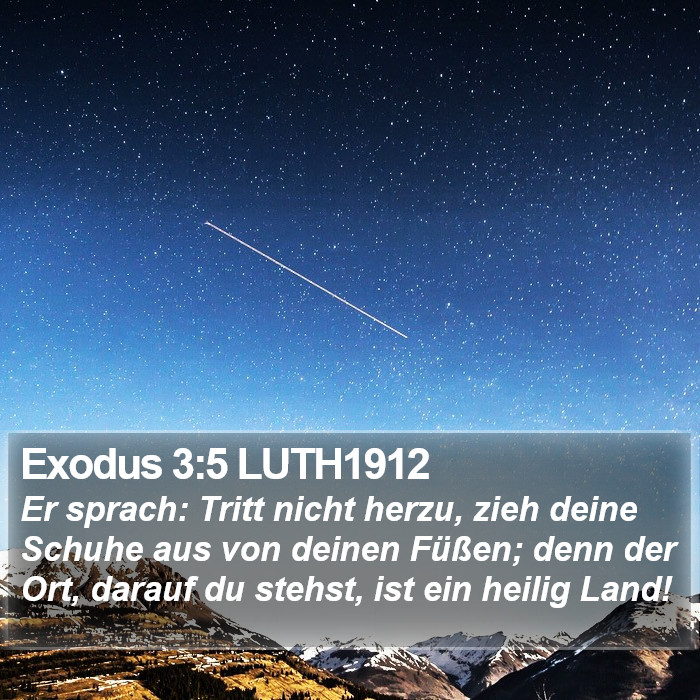 Exodus 3:5 LUTH1912 Bible Study