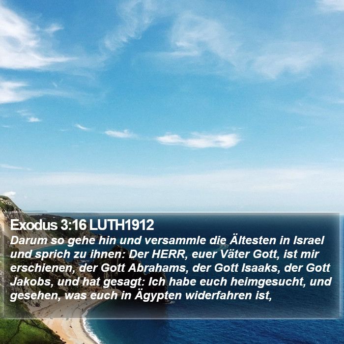 Exodus 3:16 LUTH1912 Bible Study