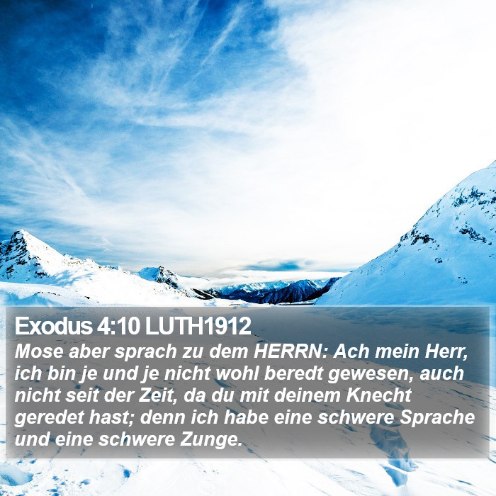 Exodus 4:10 LUTH1912 Bible Study