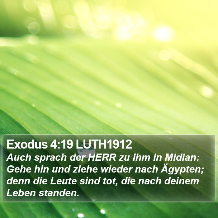 Exodus 4:19 LUTH1912 Bible Study