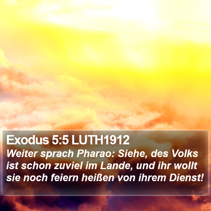 Exodus 5:5 LUTH1912 Bible Study