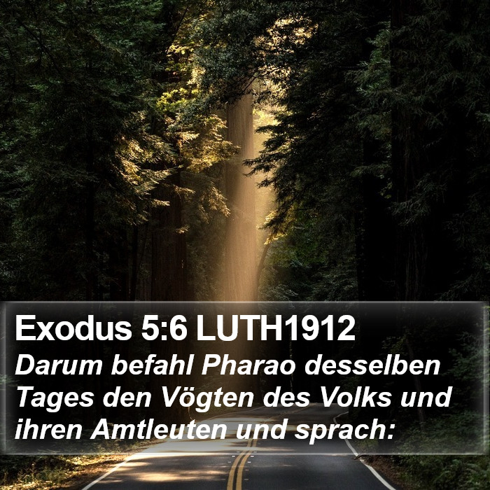 Exodus 5:6 LUTH1912 Bible Study