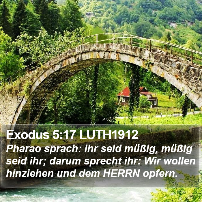 Exodus 5:17 LUTH1912 Bible Study