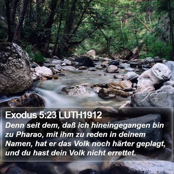 Exodus 5:23 LUTH1912 Bible Study