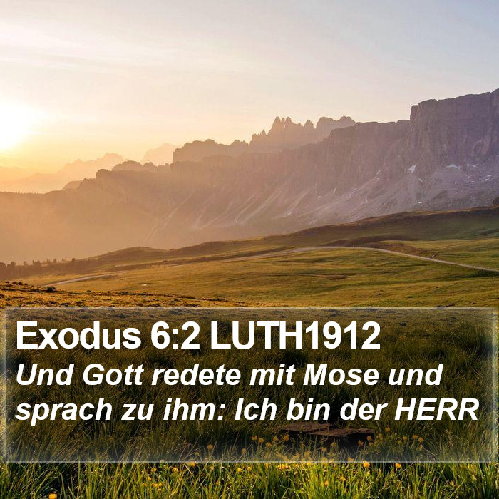 Exodus 6:2 LUTH1912 Bible Study