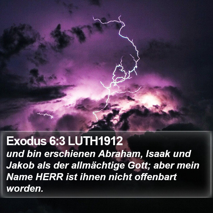 Exodus 6:3 LUTH1912 Bible Study