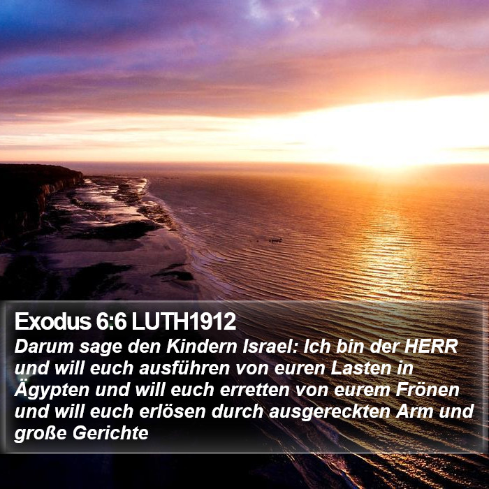 Exodus 6:6 LUTH1912 Bible Study