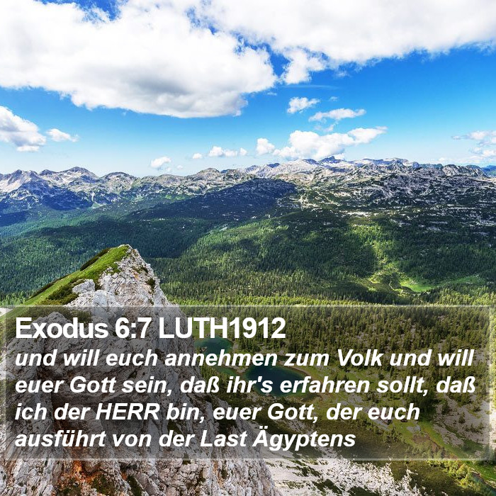 Exodus 6:7 LUTH1912 Bible Study