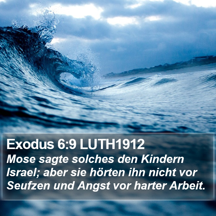 Exodus 6:9 LUTH1912 Bible Study