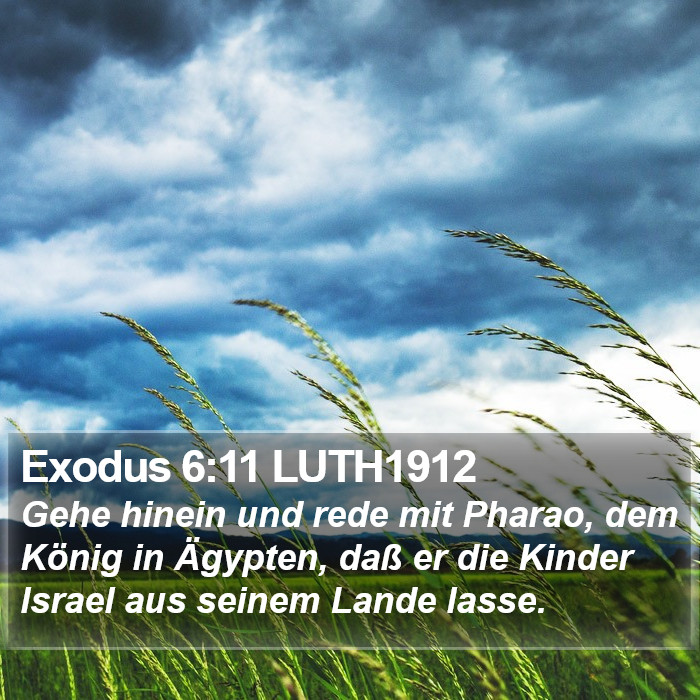 Exodus 6:11 LUTH1912 Bible Study