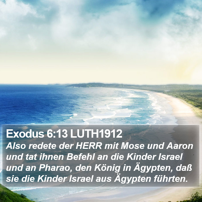 Exodus 6:13 LUTH1912 Bible Study