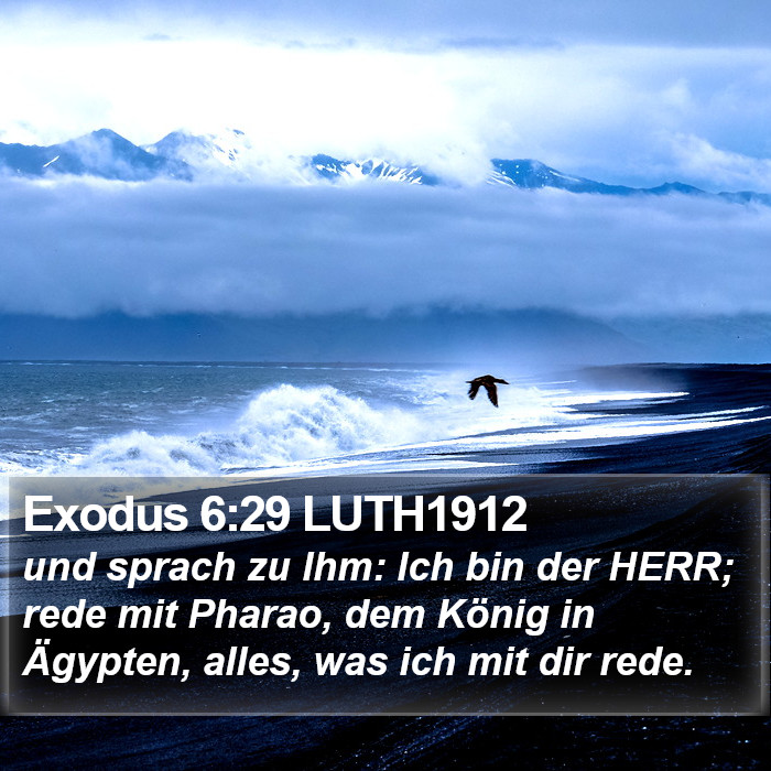 Exodus 6:29 LUTH1912 Bible Study