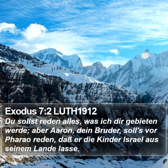 Exodus 7:2 LUTH1912 Bible Study